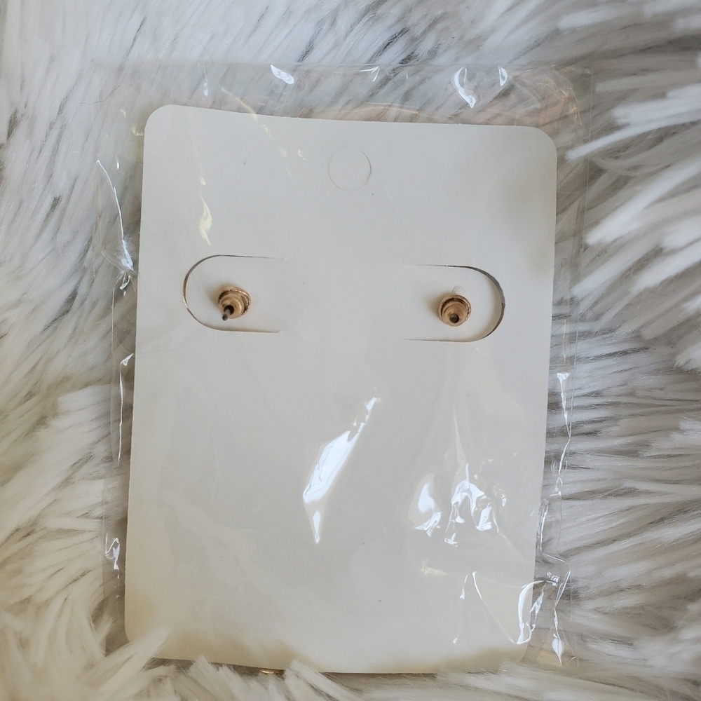 NEW Large Gold Monstera Leaf Earrings - Picture 5 of 5